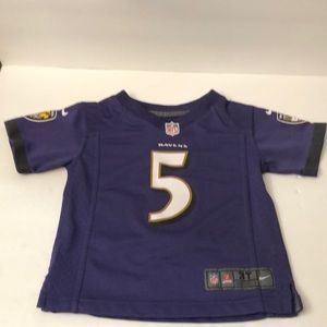 NFL Players Baltimore Ravens #5 Flacco Jersey Size 3T.
